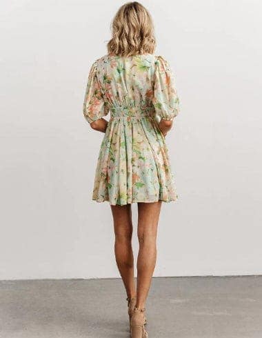 Floral Breeze: Tropical Paradise Mini Dress view 2