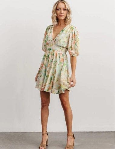 Floral Breeze: Tropical Paradise Mini Dress view 3