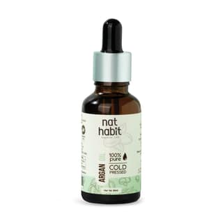Nat Habit Cold Pressed 100% Pure Oil for Skin & Hair | Fresh from our Ayurvedic Kitchen, Zero Preservatives | Body Massage Oil, Hair Oil (Argan Oil, 30ml) Nat Habit Cold Pressed 100% Pure Oil for Skin & Hair | Fresh from our Ayurvedic Kitchen, Zero Prese