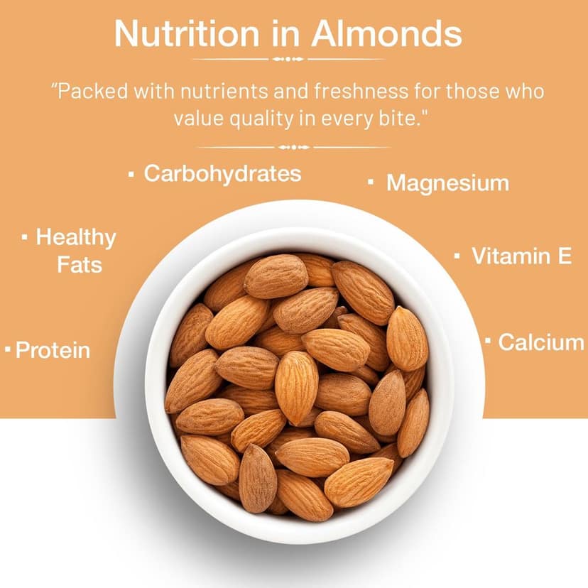 Mona Premium California Almonds - Wholesome & Nutritious Dry Fruits Snack view 4