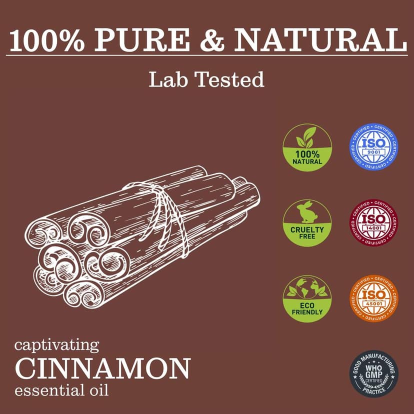 Zesteq Captivating Cinnamon Essential Oil for Aromatherapy, Health & Wellness (15 ml) view 5