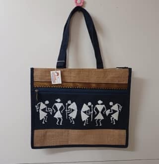 Jute Warli Bag 12 x 15.5 inches