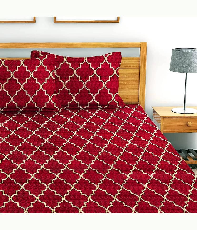 Homefab India Microfiber Double Bedsheet ( Brown ) view 2