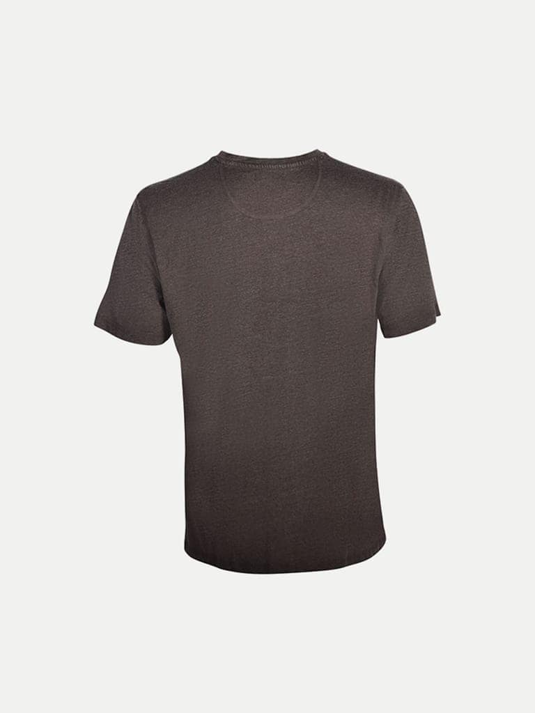 Mens Black Washed Henley Tee view 4
