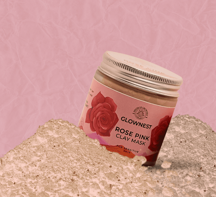 Glownest Bio Enzyme Based Rose Pink Clay Mask (100g) view 2