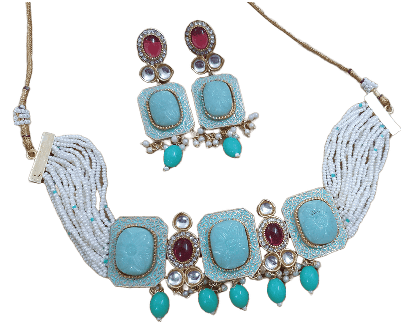 Kundan Beautiful Designer Necklace view 3