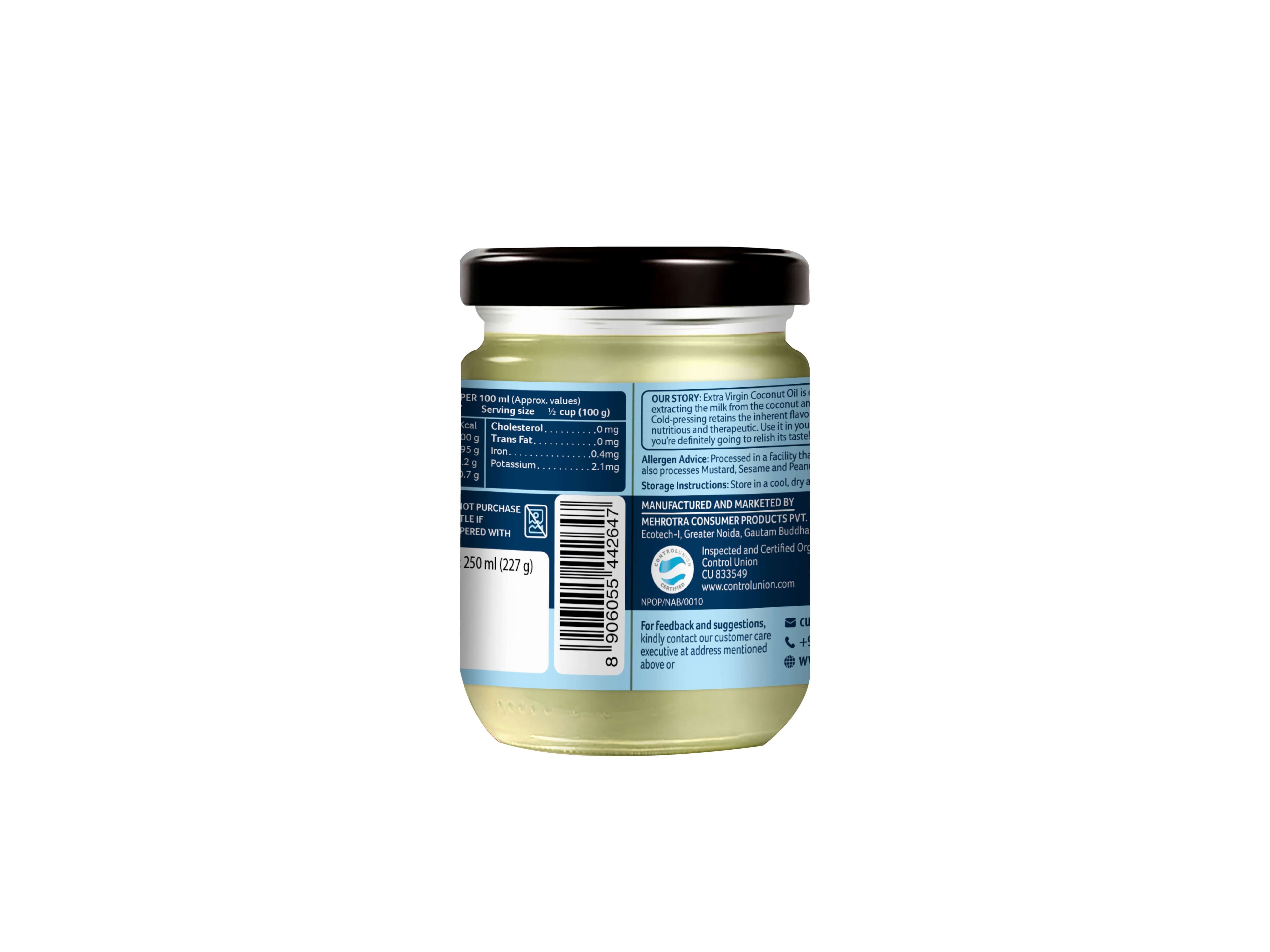 Organic Extra Virgin Coconut Oil 250ml view 2