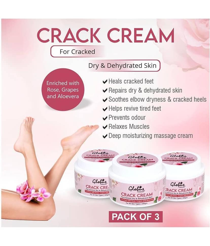 Globus Naturals Crack Cream, 100gm (Pack of 3)