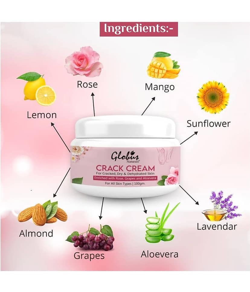 Globus Naturals Crack Cream, 100gm (Pack of 3) view 2