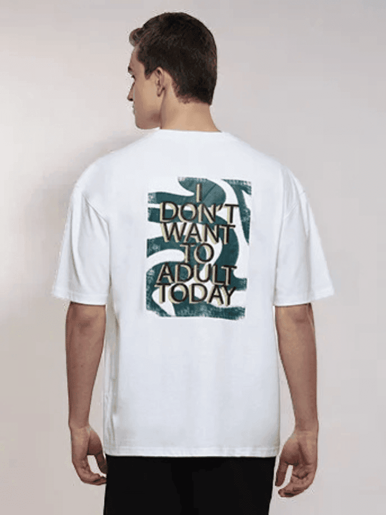 Steeze Men's White Oversized T-shirt