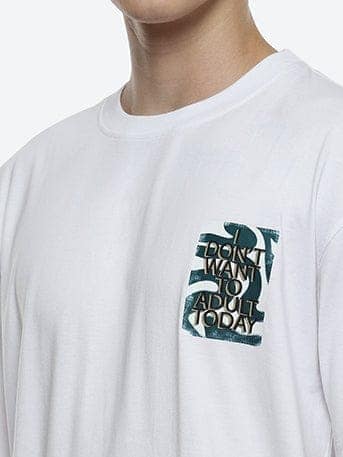Steeze Men's White Oversized T-shirt view 6