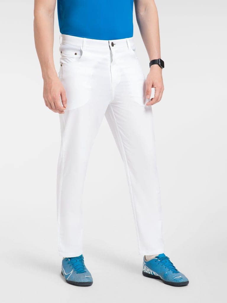 (SLIM FIT) AH Mechanical Stretch Heavy White Golf Pant view 4
