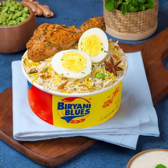 Chicken Dum Biryani (Serves 1 (1 Leg + Egg))