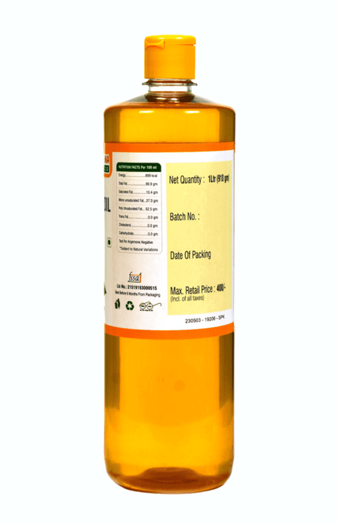 Shreekrishna Cold / Wood Pressed Organic Sunflower Oil 1 Litre (100% Sunflower Oil | Kacchi Ghani / Chekku) view 2