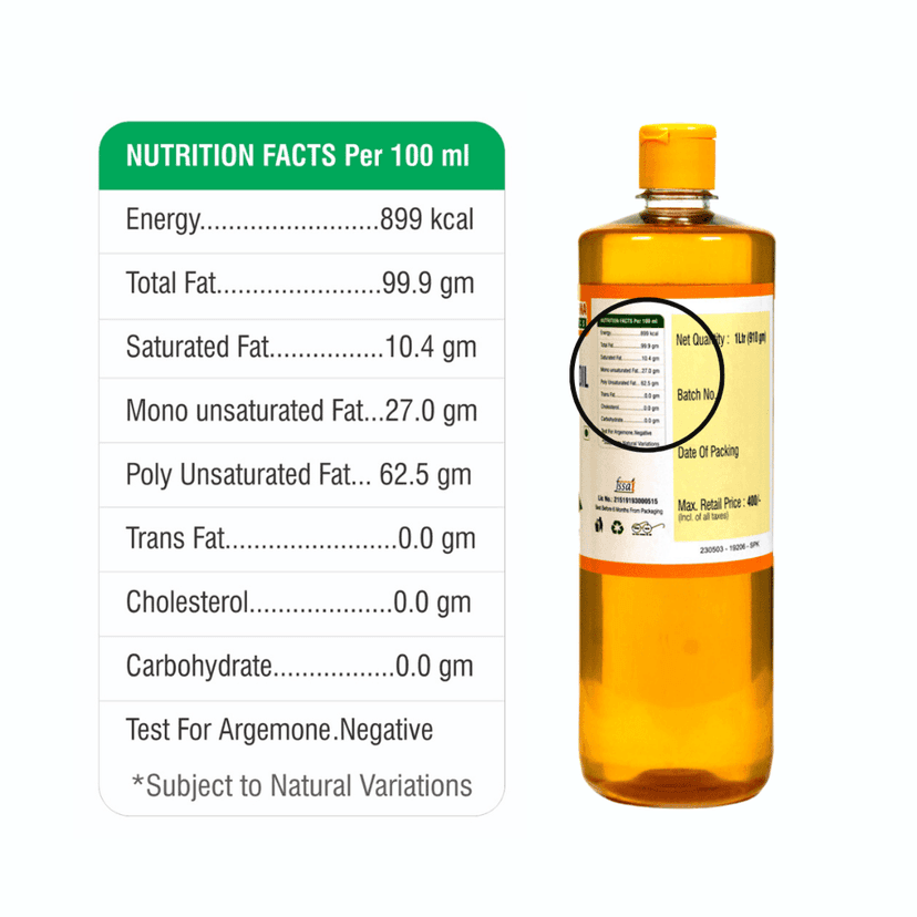 Shreekrishna Cold / Wood Pressed Organic Sunflower Oil 1 Litre (100% Sunflower Oil | Kacchi Ghani / Chekku) view 3