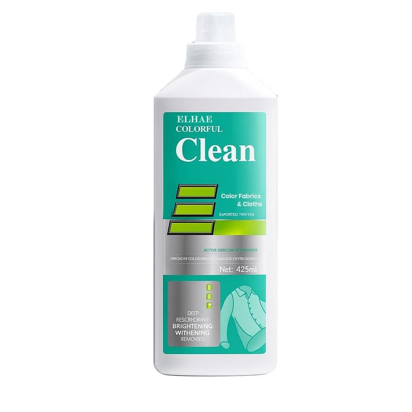 ELHAE Colorful Clean 8-in-1 Laundry Liquid Detergent for Color Fabrics | Brightening, Deodorizing & Stain Removal Formula | 425ml | Fabric-Friendly Cleaner for Daily Wash