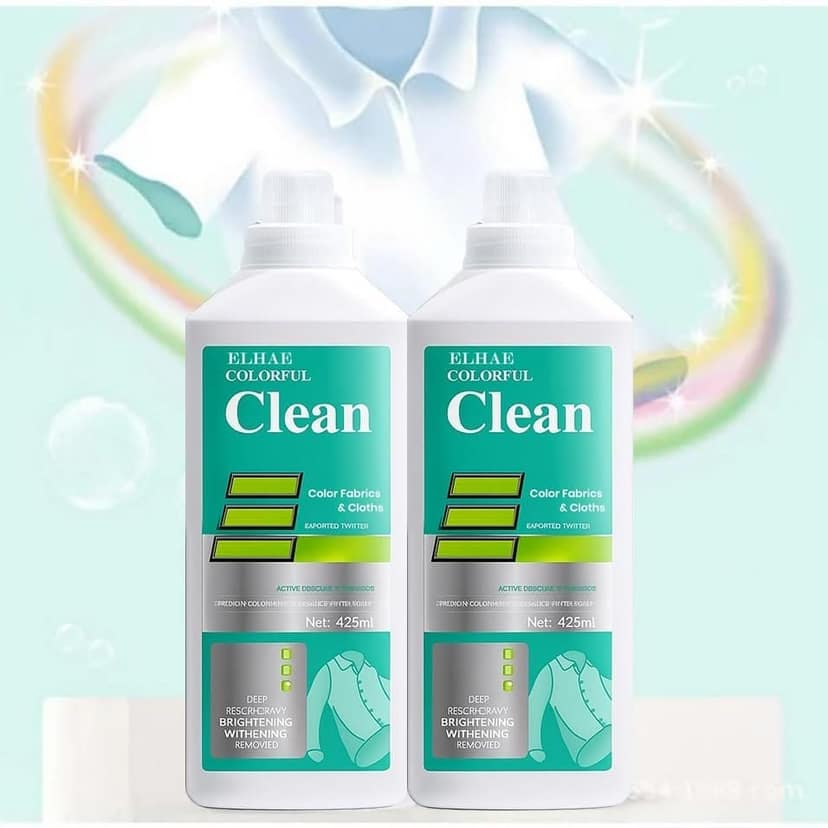 ELHAE Colorful Clean 8-in-1 Laundry Liquid Detergent for Color Fabrics | Brightening, Deodorizing & Stain Removal Formula | 425ml | Fabric-Friendly Cleaner for Daily Wash view 5