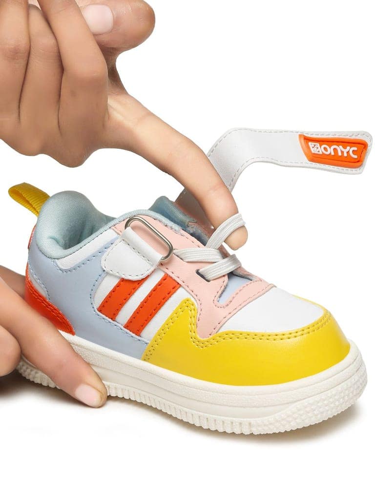 Donut Comfortable & LightWeight Sneakers With Elastic Laces - White (Unisex) view 5