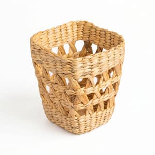 Hand-Woven Natural Wicker Storage Basket