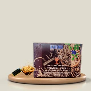 Karma Food And Naturals Vetiver Blue Pea Soap - 100g