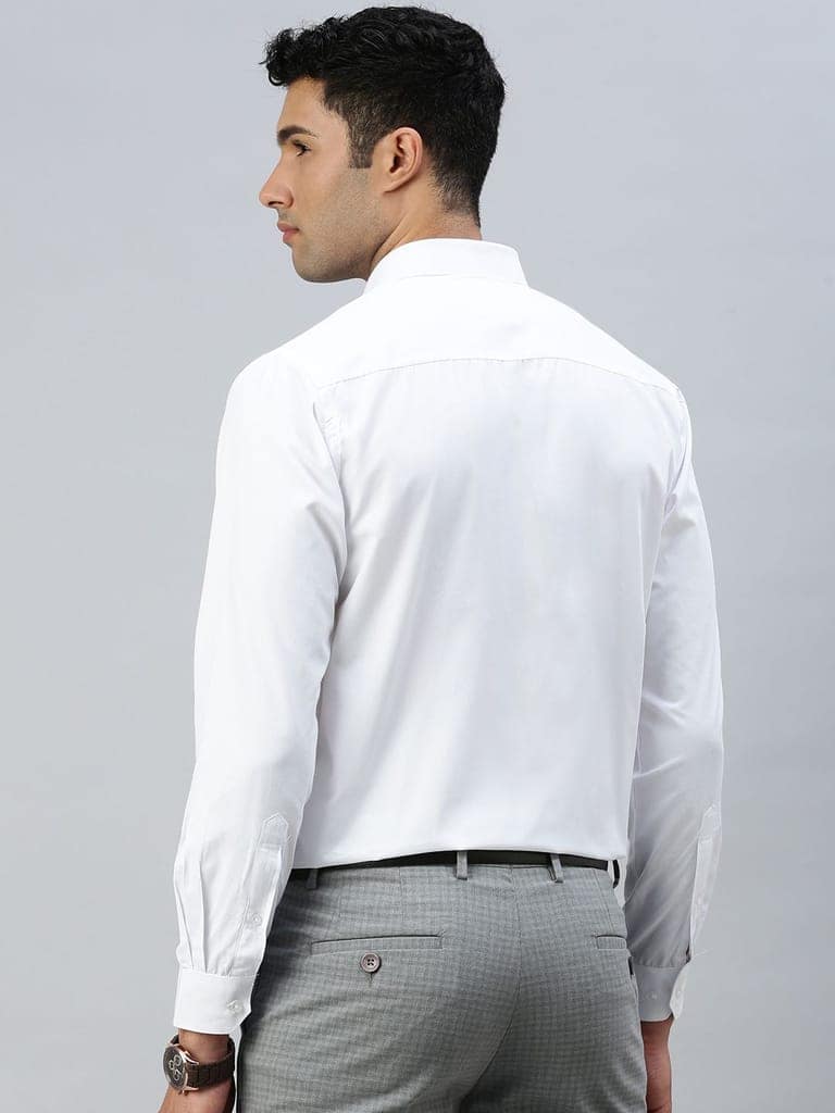 Mens Cotton White Full Sleeves Shirt Wewin New view 2