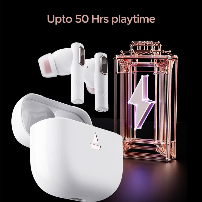 boAt Nirvana Nebula | Wireless Earbuds with ANC up to 35dB, Dolby Audio, boAt Signature Sound, BEAST™ Mode Celestial White view 7