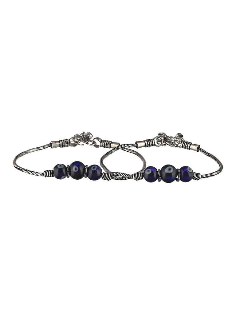Set Of 2 Evil Eye German Silver anklet Anklet view 3