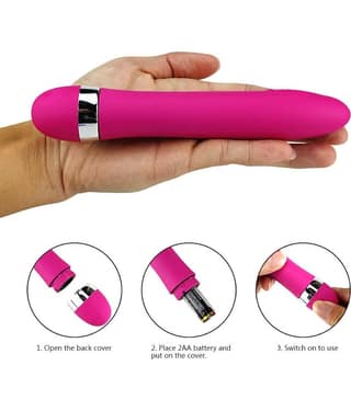 NAUGHTY WORLD WATERPROOF SILENT G-SPOT DILDO VIBRATOR AV STICK