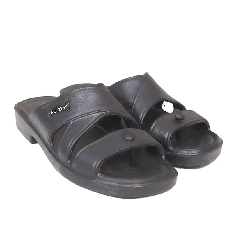 FLITE men's black casual slip-on sandals FL-02 view 3