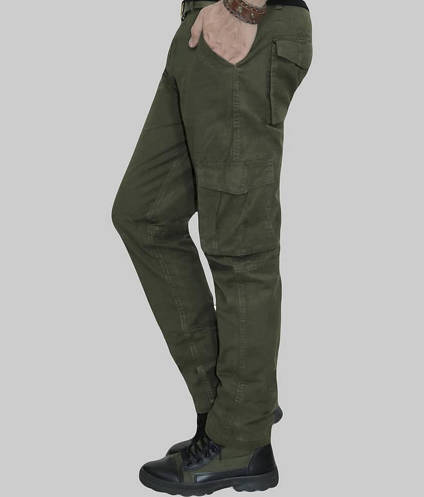 Urban Legends Regular Flat Men's Cargos - Dark Green ( Pack of 1 ) view 2