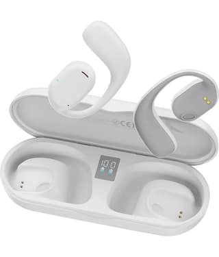 VEhop JS270 OWS OPEN EAR Bluetooth True Wireless (TWS) On Ear 30 Hours Playback Fast charging,Powerfull bass IPX4(Splash & Sweat Proof) White