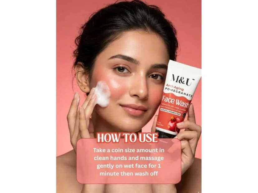 Anti Aging Pomegranate Niacinamide Face Wash - 50 ml view 3