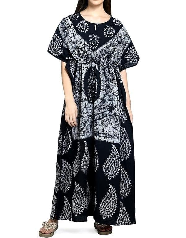 Ukal Cotton Regular Printed Round Neck Floor Length Nighty Night Gown Maxi