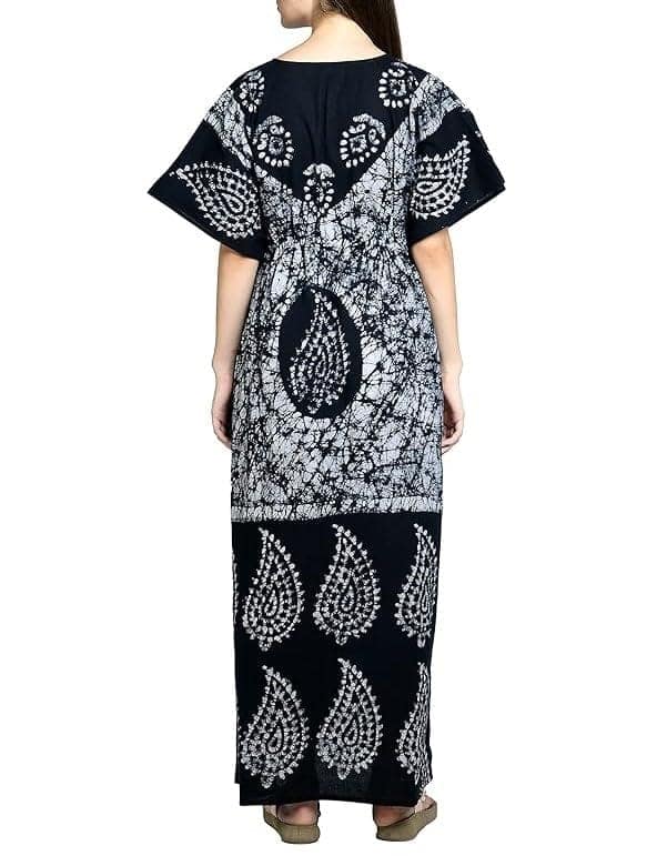 Ukal Cotton Regular Printed Round Neck Floor Length Nighty Night Gown Maxi view 5