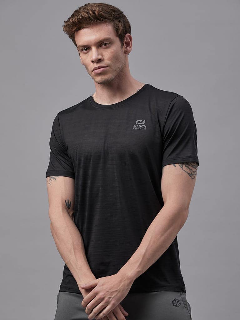 Masch Sports Men’s Dri-Fit Sports & Active Wear, Running & Training Half Sleeves Polyester Round Neck T-Shirt view 3