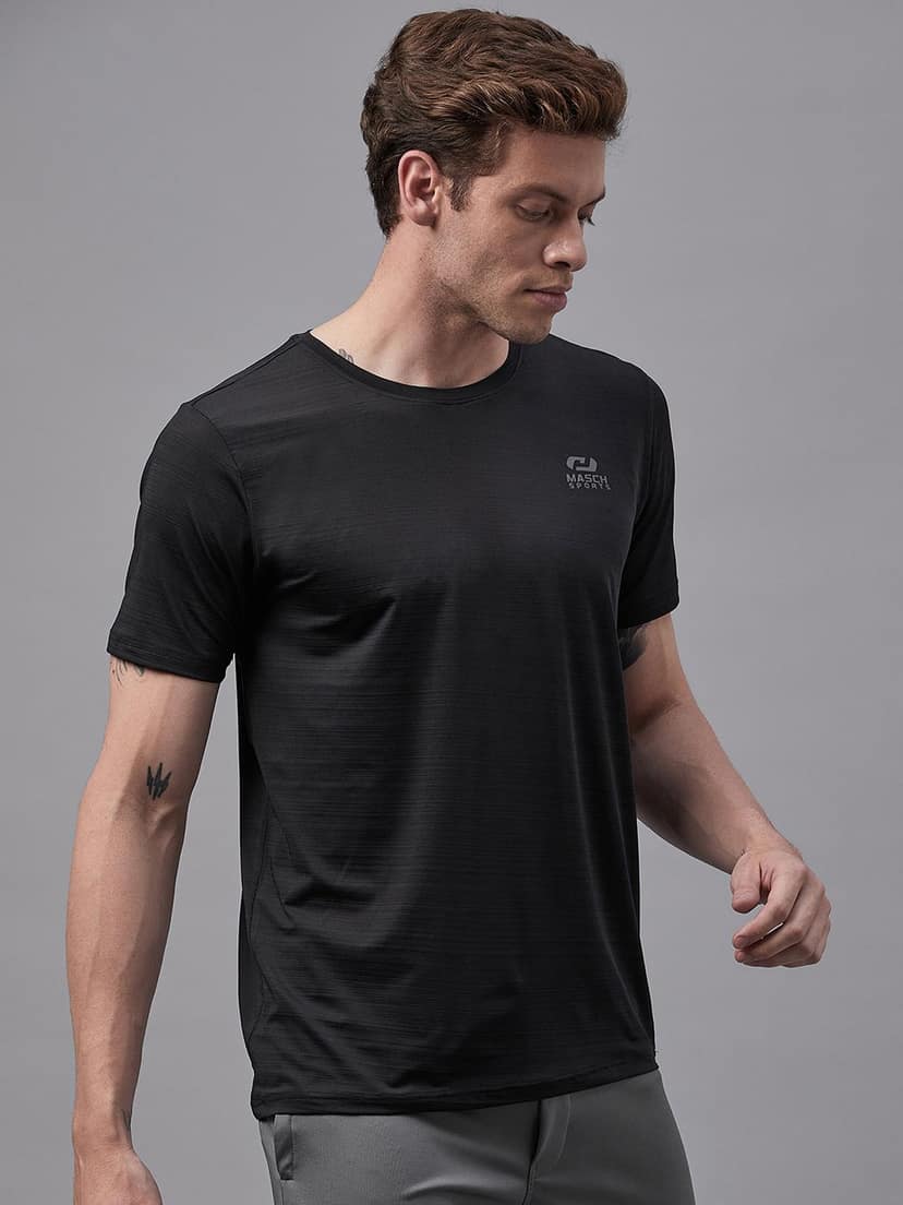 Masch Sports Men’s Dri-Fit Sports & Active Wear, Running & Training Half Sleeves Polyester Round Neck T-Shirt view 4