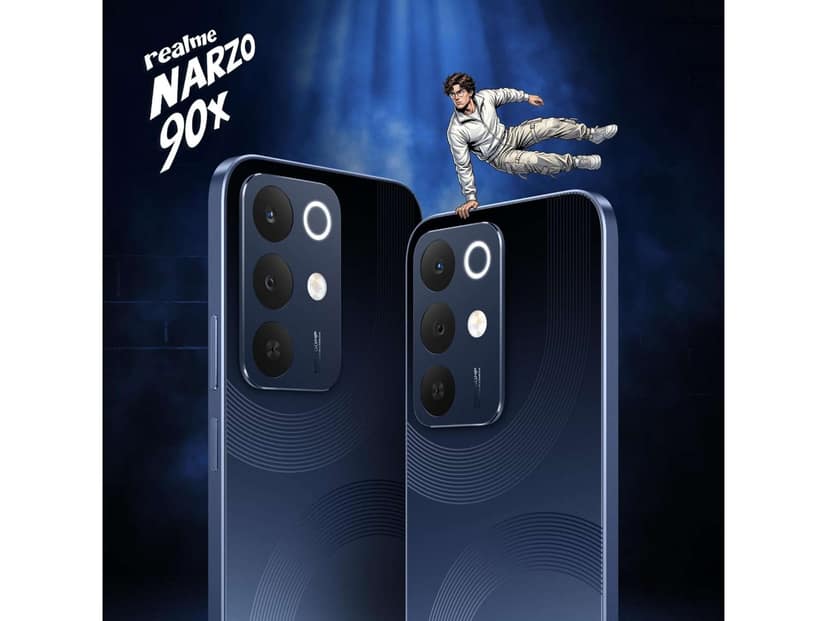 Realme Narzo 90X 5G Smartphone, 4GB RAM, 128GB Storage - Marine Blue view 4