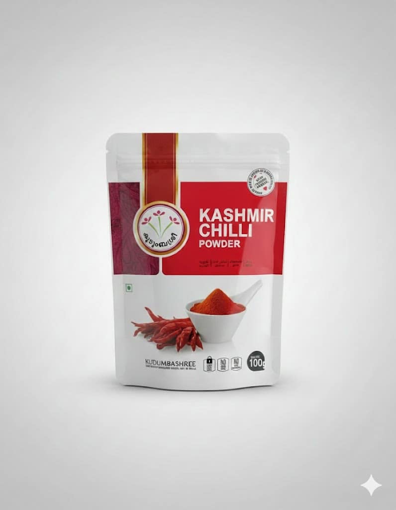 Kudumbashree Kashmiri Chilli Powder Natural Colouring Spice Pack of 2 100 gm Each