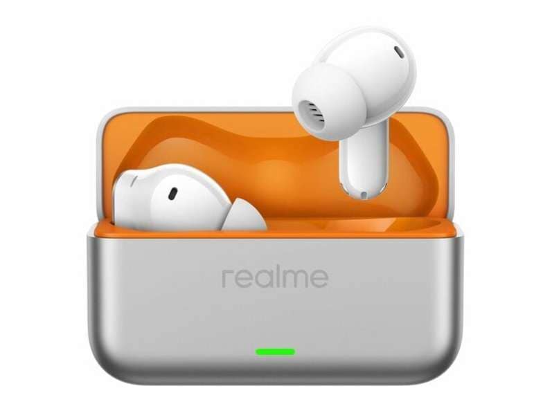 Realme Buds T500 Pro TWS Earbuds with 12.4mm Drivers, Upto 50dB ANC,3D Spatial Audio, 56H Playtime, AI ENC, IP55 Rating, and 45ms Low Latency BT 6.1 - Orange Mint