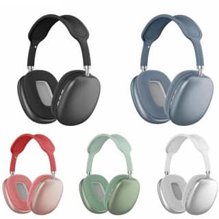 P9 Wireless Bluetooth 5.0 Over-Ear Headphones with Mic | FM Radio, TF Card Slot, 3.5mm Jack | Headset for iPhone, Android, Gym, Office & Travel (Assorted).