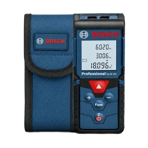 BOSCH GLM 40-12 Laser Distance Meter | 40m Range | ±1.5mm Accuracy | Area & Volume Measurement | IP54 Dust & Water Resistant | Memory Function | Compact Digital Measuring Tool | 1 Year Warranty view 2