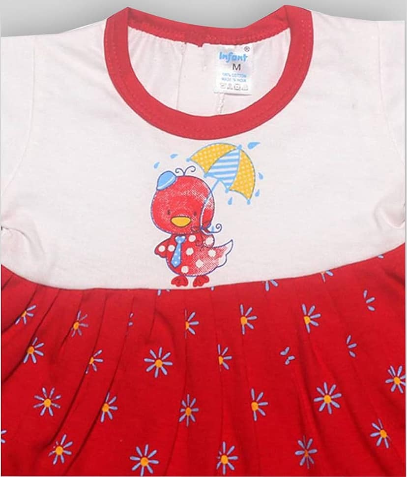 INFANT Baby Girls 100% Cotton Frocks ( Multi ) view 2