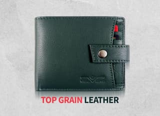 Vital King Men Trendy, Travel Green Genuine Leather RFID Wallet (8 Card Slots)