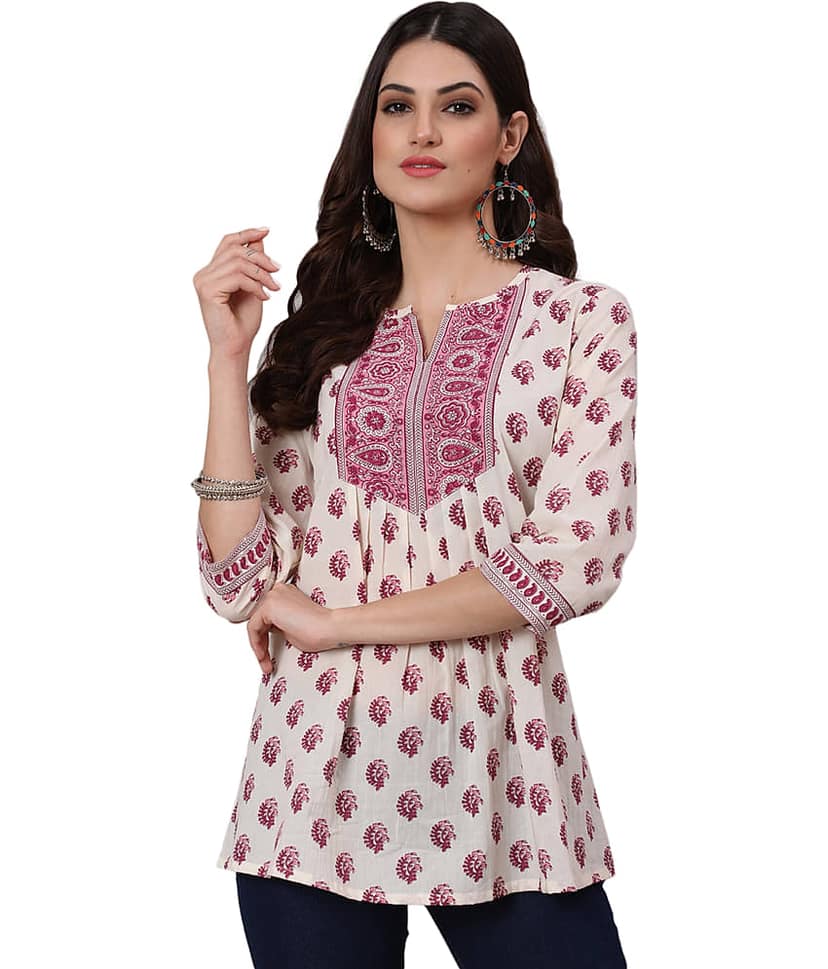 Cotton Short Kurti For Women (Pack of 1)
