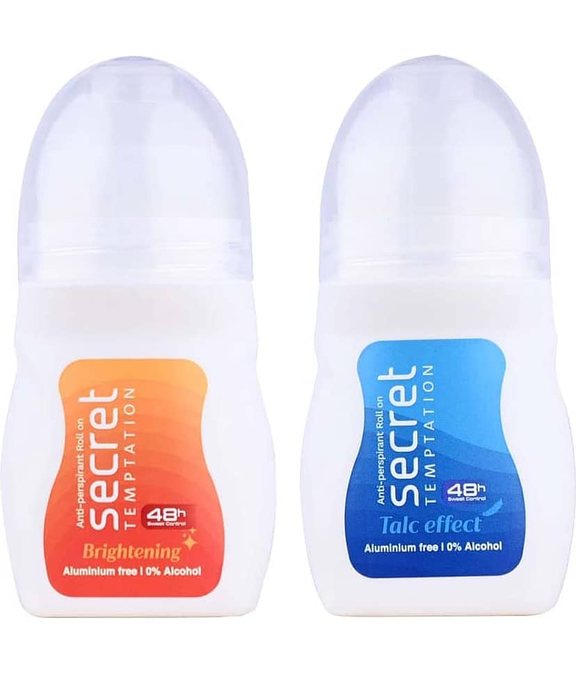 secret temptation Talc Effect and Brightening Deodorant Roll-on - For Women (100 ml, Pack of 2)