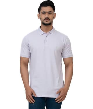 Cotstyle Pack of 1 Cotton Blend Regular Fit Solid Half Sleeves Men's Polo T Shirt ( Pink )