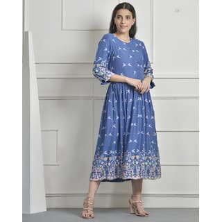Prayas Women Blue printed Kurti
