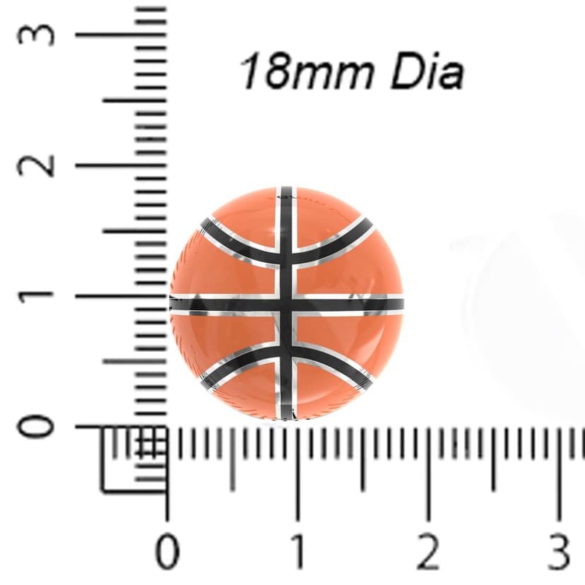 The Smart Buttons - White Gold Colour Plated Shirt Button Cover Cufflinks for Men - Basketball view 6