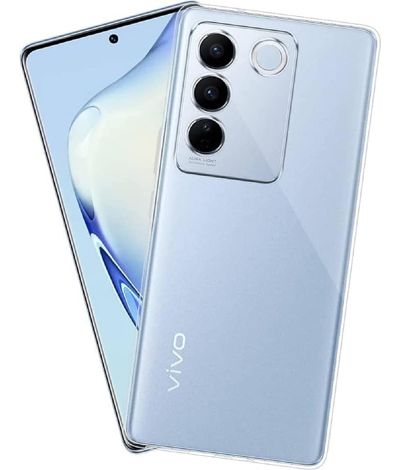 ZAMN - Transparent Silicon Plain Cases Compatible For Vivo V27 Pro ( Pack of 1 ) view 2