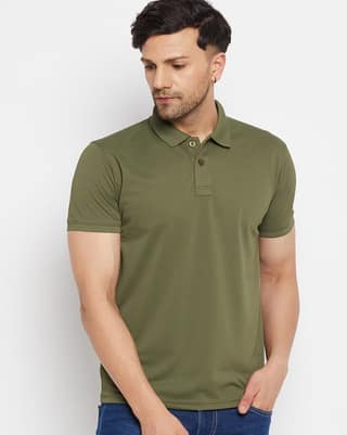 Mens Olive Green Polo Shirt